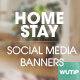 10 Social Media Banners - Homestay - GraphicRiver Item for Sale