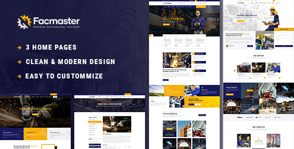 Facmaster - Factory & Industrial PSD Template