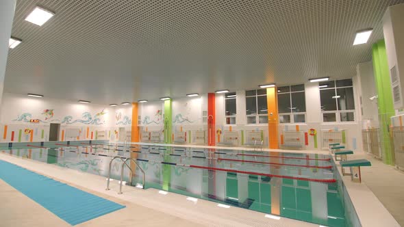 Swimming Pool for Training and Recreation in Sports Complex