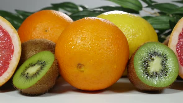 Citrus Fruits On The Table