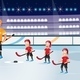 Boys and Girls Playing Hockey on Ice Rink Vector - GraphicRiver Item for Sale
