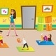 Kids Yoga in Different Poses with Teacher - GraphicRiver Item for Sale