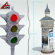 Old traffic light and advertising wall - 3DOcean Item for Sale