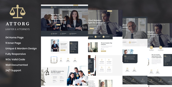 Attorg -  Lawyer & Attorney HTML Template