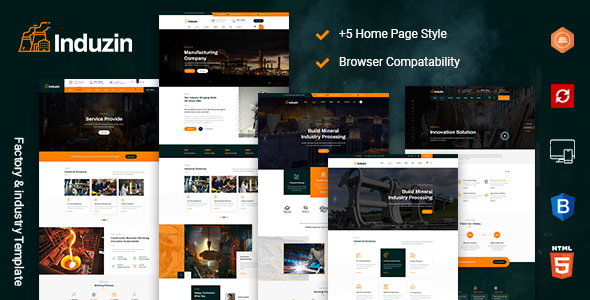 induzin - Industry & Factory HTML Template