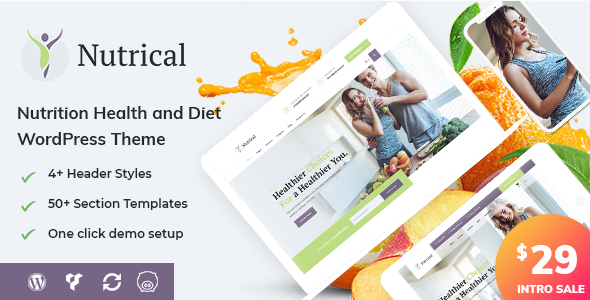 Nutrical - Health and Diet WordPress Theme