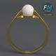 Pearl ring - 3DOcean Item for Sale