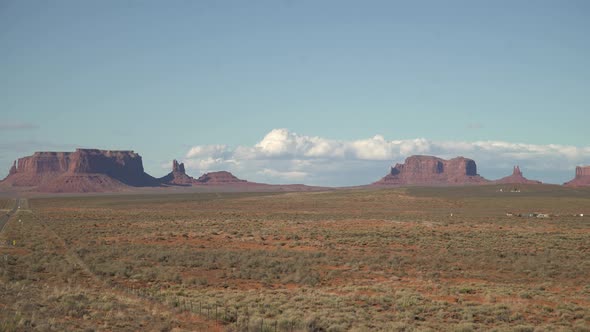 Panoramic view of Monument Valley