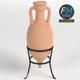 Roman amphora on stand 2 - 3DOcean Item for Sale