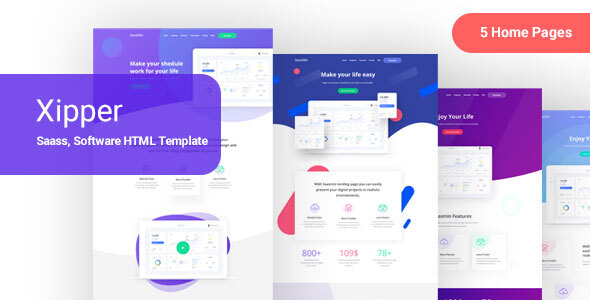 Xipper – HTML Landing Page Template for App & Saas Products
