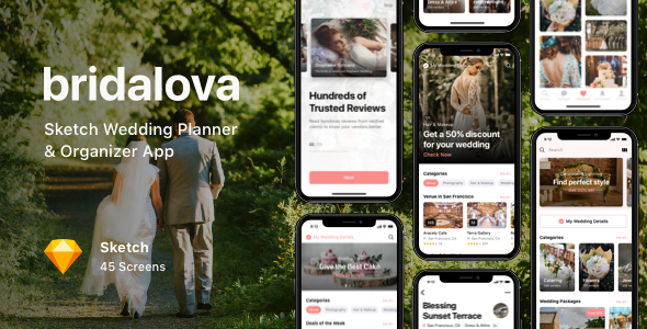 Bridalova - Sketch Wedding Planner &amp; Organizer App