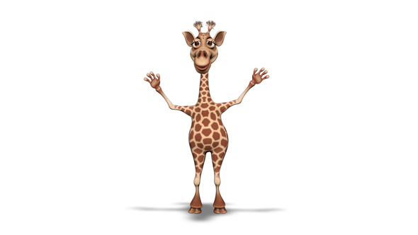 Giraffe 3D Character - Cartoon Greeting
