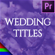 Floral Wedding Titles - VideoHive Item for Sale