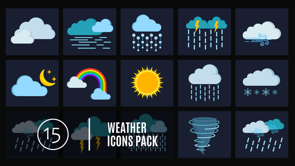 15 Weather Icons Pack