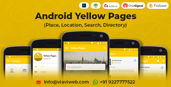 Żółte strony Androida (miejsce, lokalizacja, wyszukiwanie, katalog)