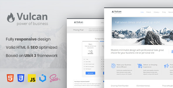 Vulcan – Minimalist Business HTML Template