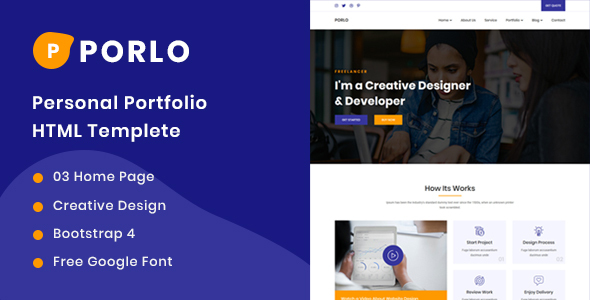 Porlo - Personal Portfolio HTML5 Templete