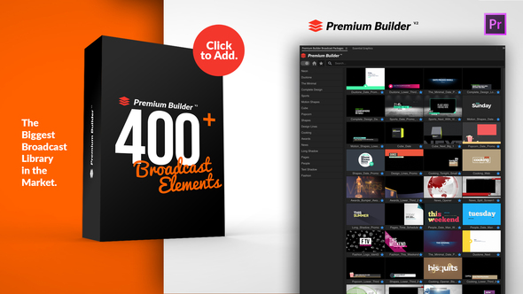 PremiumBuilder Broadcast Packages for Premiere Pro