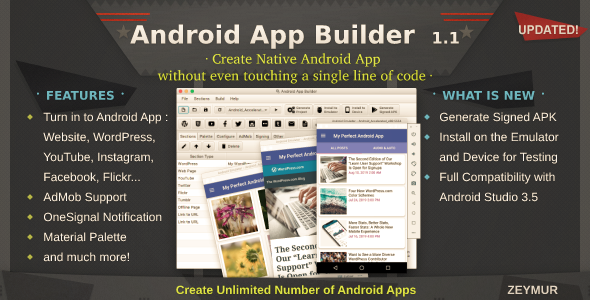 Android App Builder - Wordpress, WebView, YouTube i wiele więcej