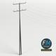 Steel utility pole - 3DOcean Item for Sale