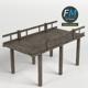 Wooden pier with railing - 3DOcean Item for Sale