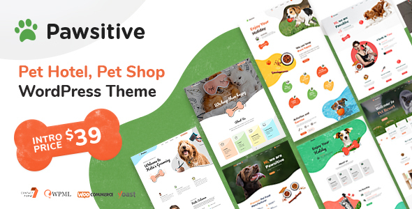 Pawsitive - Pet Hotel & Shop WordPress Theme