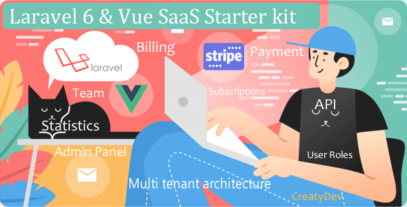 SaaSWeb, Laravel 6 & vue SaaS Starter kit