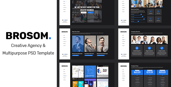 Brosom - Agency PSD Template