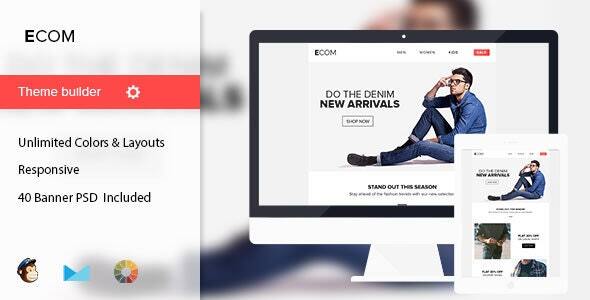 Ecom – Minimal Email Template + 40 Banners
