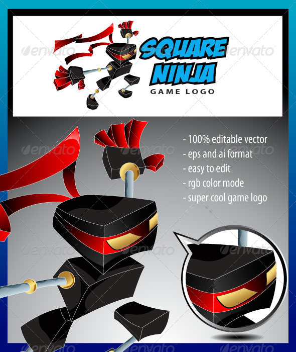 Square Ninja Game Logo