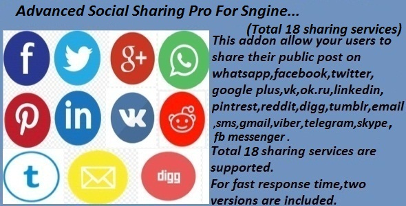 Advanced Social Sharing Pro For Sngine or Hire Freelancers from FreelancerCV.com