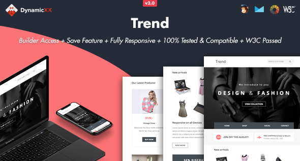 Trend - Responsive Email + Online Template Builder