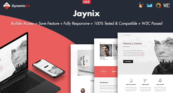 Jaynix - Responsive Email + Online Template Builder