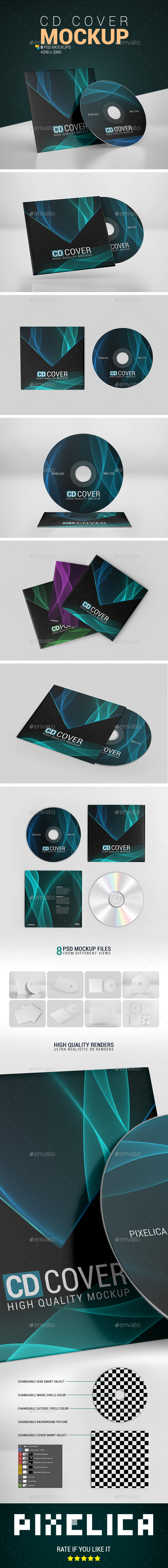 Download Cd Cover Graphics Designs Templates From Graphicriver PSD Mockup Templates