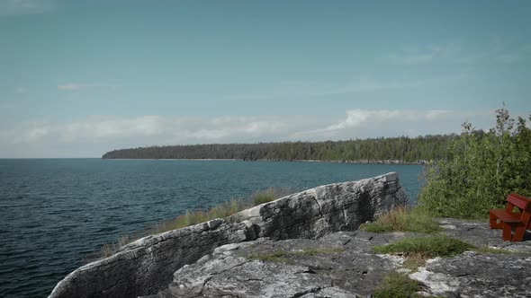 Incredible view of lake Huron in Meldrum Bay, Canada