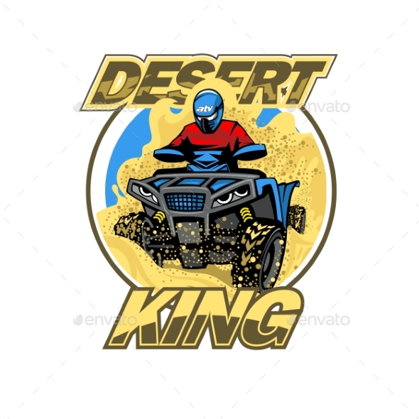 Quad Bike in the Desert Hills Emblem