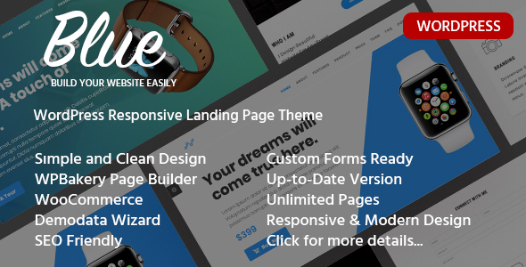 Blue - Responsive Onepage WordPress Theme