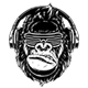 Gorilla in Headphones - GraphicRiver Item for Sale
