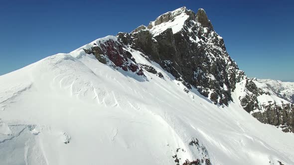 Winter Holiday Destination Scenery in Alpine Mountain Environment