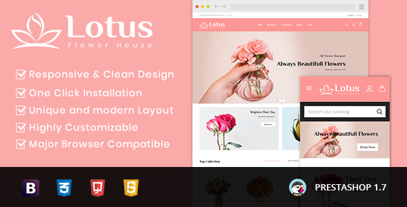 Lotus - Flower House Prestashop 1.7 & 8.x Responsive Theme
