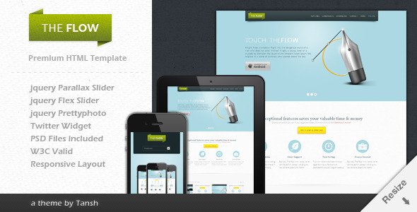 The Flow - Responsive One Page App Template