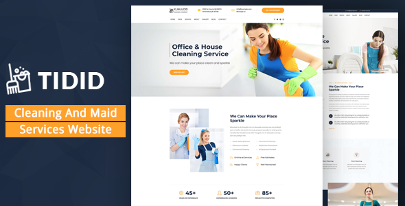 Tidid – Cleaning and Maid Services Responsive Website