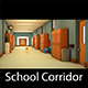School Corridor - 3DOcean Item for Sale