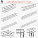 Light Duty Square Truss Collection - 9 PCS Modular - 3DOcean Item for Sale