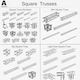 Square Light Trusses Collection - 50 PCS Modular - 3DOcean Item for Sale