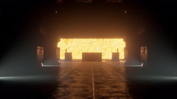 Interior of Spaceship Near Big Solar Star alt