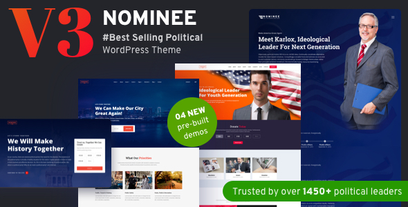 Nominowany - Polityczny motyw WordPress dla kandydata / lidera politycznego