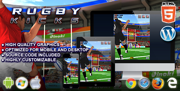 Rugby Kicks - gra sportowa HTML5