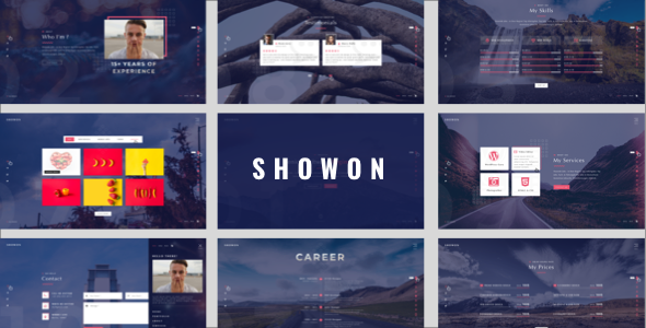 Showon Full Screen Personal HTML Portfolio Template Advancesolar