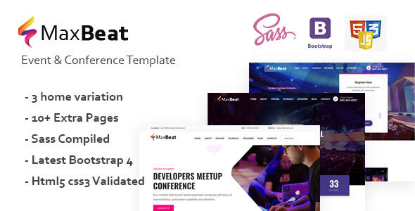 Maxbeat - Event & Conference HTML5 Template